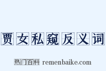 贾女私窥反义词是什么意思的图片